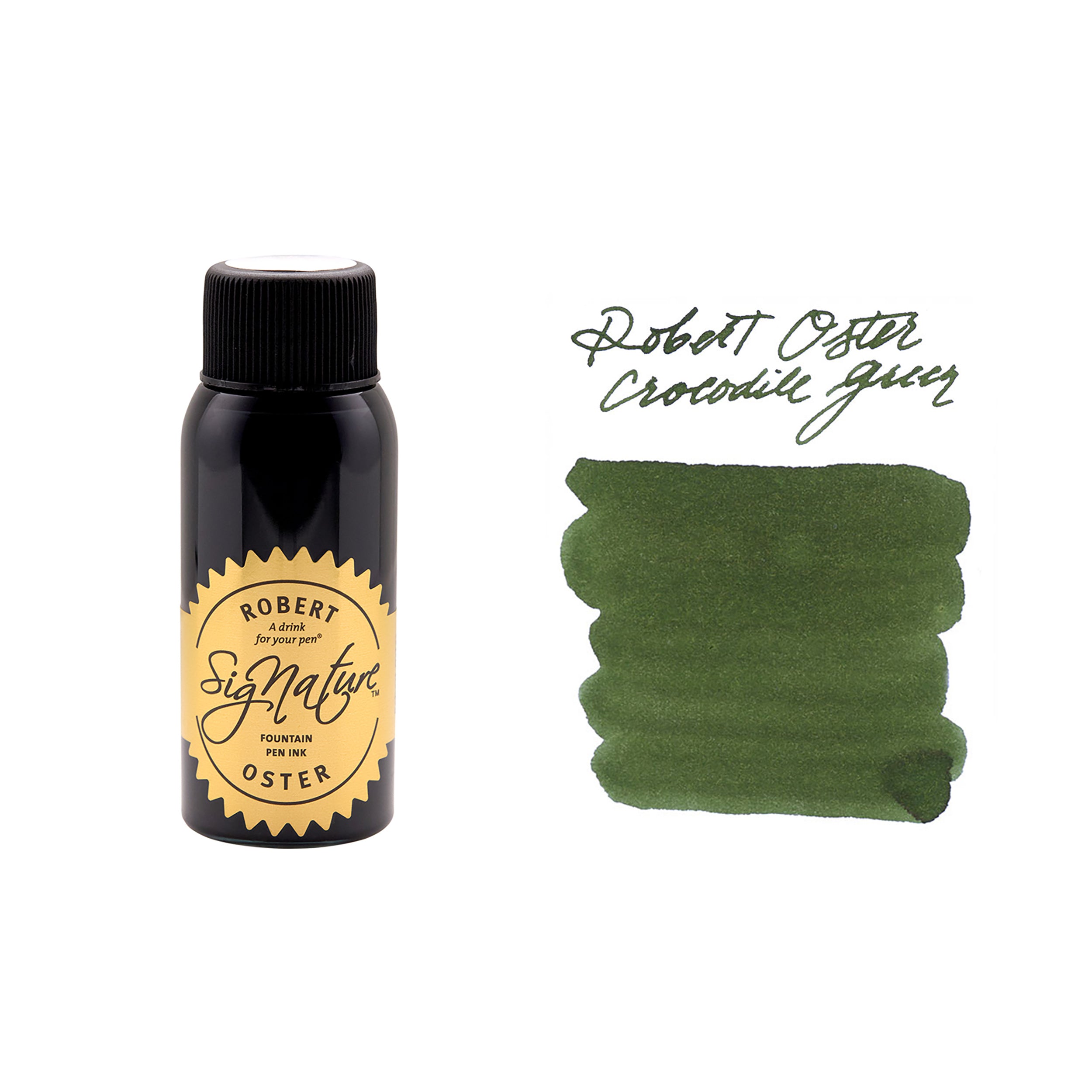 Robert Oster Crocodile Green - 50ml Bottled Fountain Pen Ink - The