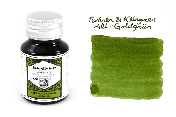 Rohrer & Klingner Alt-Goldgrun - 50ml Bottled Fountain Pen