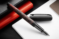 S.T. Dupont Line D Large Carbon Fountain Pen - Fiery Lava