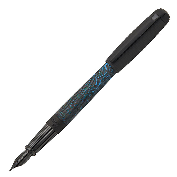 S.T. Dupont Line D Large Carbon Fountain Pen - Glacial Cave