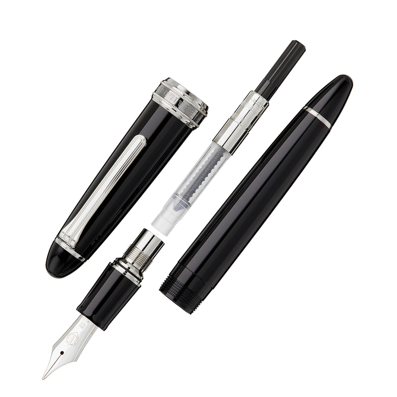 Sailor 1911L Naginata Togi Fountain Pen - Black/Silver