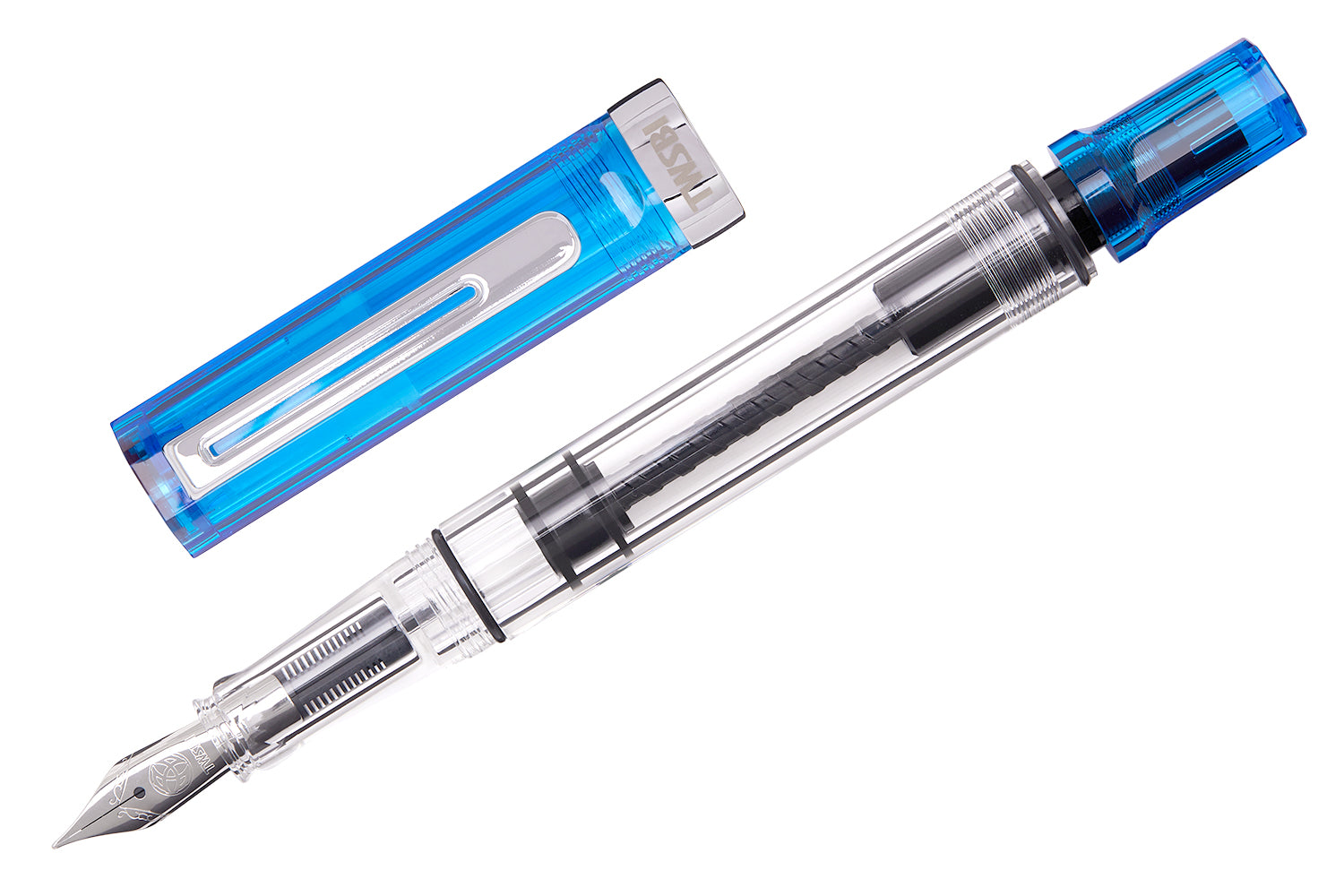 TWSBI Eco Transparent Fountain Pen – Blue – The Pen Outpost