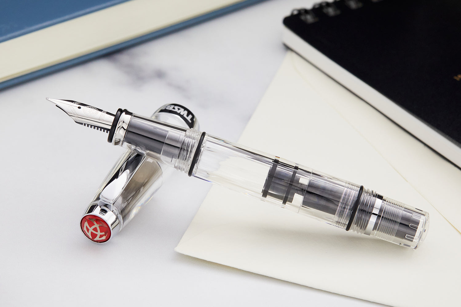 Wancai Acrylic/Ebonite Mini Short Pocket Fountain Pen – Fine Stainless Steel Nib 0.5mm