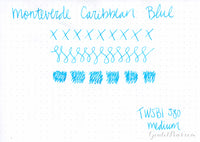 Monteverde Caribbean Blue - Ink Sample