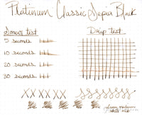 Platinum Classic Sepia Black - Ink Sample