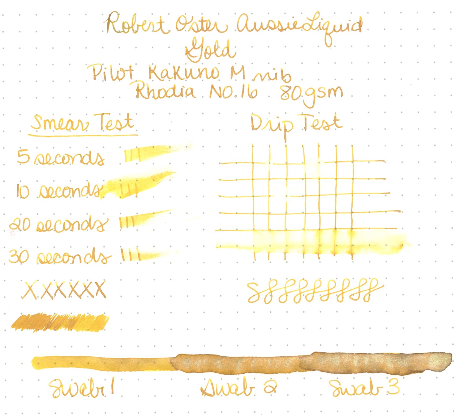 Aussie Gold Ink Robert Oster Aussie Liquid Gold - Ink Sample - The Goulet Pen Company
