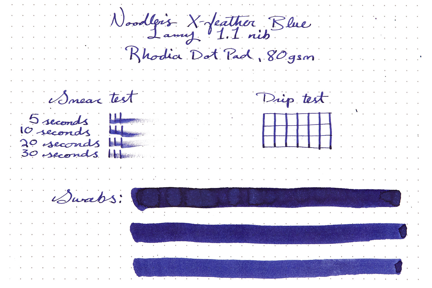 Noodler's X-Feather Blue Bottled Fountain Pen Ink - 3oz Bottle