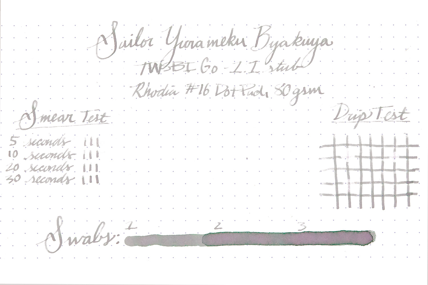 Sailor Yurameku Byakuya - Ink Sample - The Goulet Pen Company