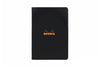 Rhodia Classic Side Staplebound A5 Notebook - Black, Lined