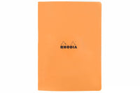 Rhodia Classic Side Staplebound A4 Notebook - Orange, Lined