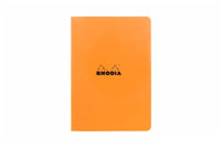 Rhodia Classic Side Staplebound A5 Notebook - Orange, Lined