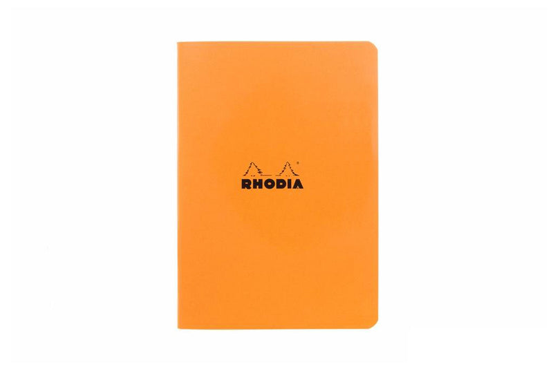 Rhodia Classic Side Staplebound A5 Notebook - Orange, Lined